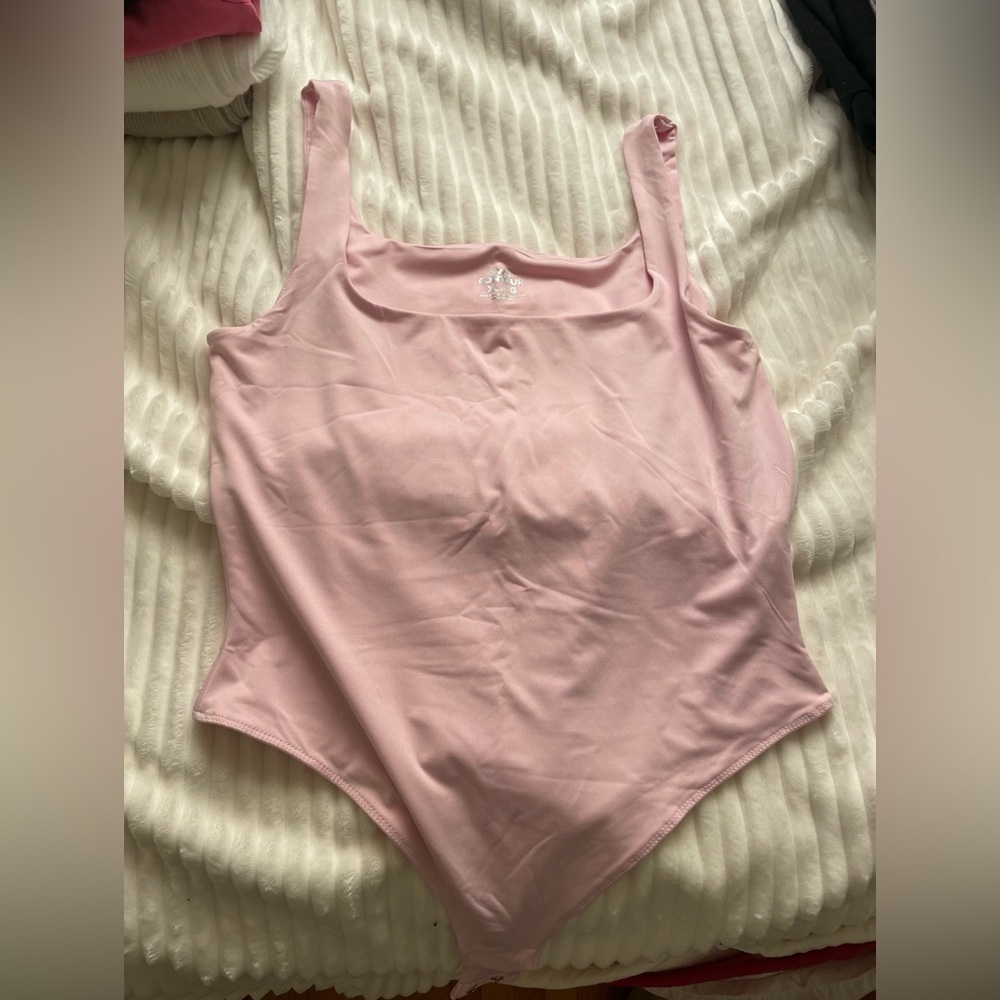 Pink Tank Top with Embellished Detail